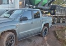 Colisão envolve camioneta e caminhão no trevo de acesso à Palma Sola na SC-305