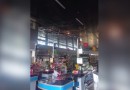Bombeiros utilizam 11 mil litros de água para combater incêndio em supermercado