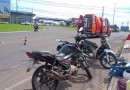 Duas motociclistas ficam feridas em acidente