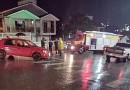 Condutor fica ferido em colisão lateral no centro de Anchieta
