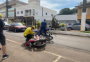 Gestante é conduzida ao hospital após acidente de trânsito