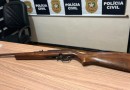 Suspeito é preso em flagrante durante cumprimento de mandado por ameaça e posse irregular de arma