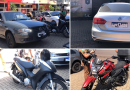 Engavetamento envolvendo dois carros e duas motos deixa uma pessoa ferida no bairro Vila Nova