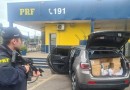 Polícia Rodoviária prende casal Barraconense  com carga ilegal de vinhos e carro furtado em Vacaria