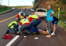 Ciclista é resgatado inconsciente após acidente na BR 282