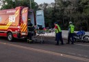 Motociclista fica ferido em acidente na BR-282