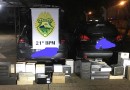 Polícia Militar apreende 63 caixas de vinhos descaminhados