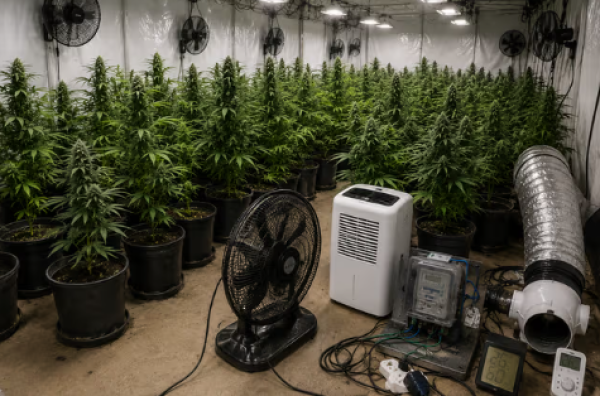 Polícia Civil encontra laboratório com 187 pés de maconha e furto de energia