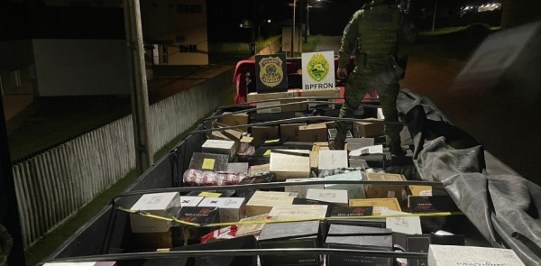 Carreta com vinho argentino e iPhones é apreendida pelo BPFRON e prejuízo passa de R$ 3,7 milhões