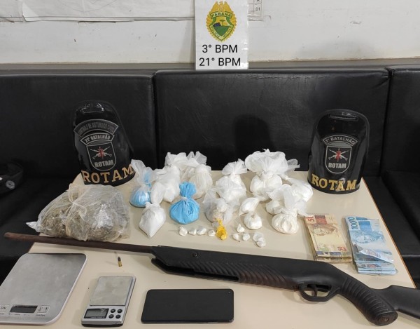 Homem é preso por tráfico de drogas e tem arma apreendida em Renascença