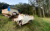 Motorista fica gravemente ferido ao pular de caminhão em Saudades