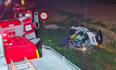 Motorista é socorrido em parada cardiorrespiratória após acidente na BR-282
