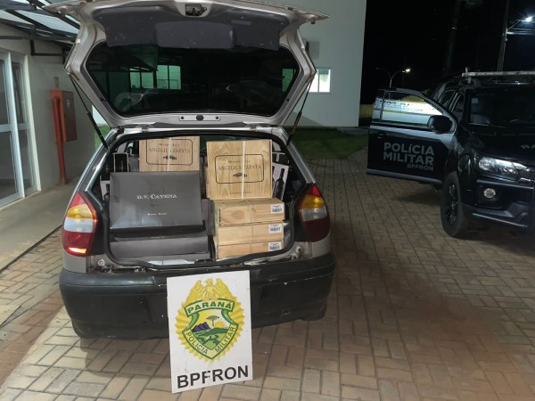 BPFRON apreende veículo carregado com bebidas estrangeiras
