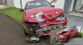 Acidente entre Fiat Palio e Fiat Strada é registrado no cruzamento das Ruas Borges de Medeiros e Saldanha da Gama