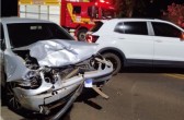 Colisão entre dois carros deixa vítima