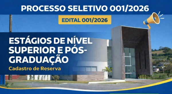 Prefeitura abre inscrições para Processo Seletivo de Estágio 2026
