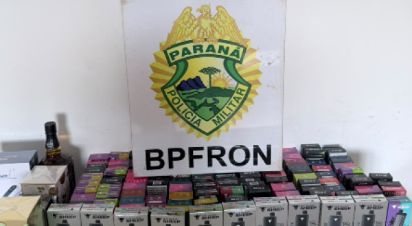BPFRON apreende 122 cigarros eletrônicos em ônibus no Sudoeste  Paraná