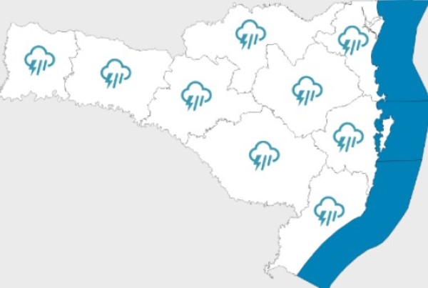 Frente fria provoca temporais e risco de chuva intensa nesta segunda-feira