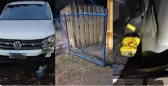 Condutor é preso por embriaguez após colidir caminhonete no portão do parque de exposições