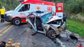 Grave acidente mata uma pessoa e deixa outras quatro feridas na BR-282