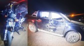 Grave acidente na PR-180 deixa motociclista ferido