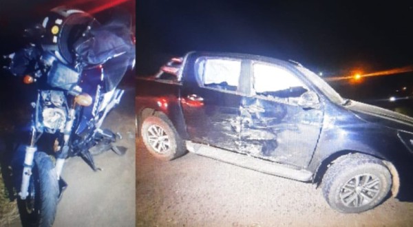 Grave acidente na PR-180 deixa motociclista ferido