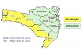 Frente fria traz chuvas intensas para SC e Defesa Civil emite alerta importante