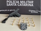 Homem é levado para delegacia após fazer ameaças com arma de fogo em Chapecó