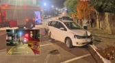 Motorista fica ferido após colisão contra veículo estacionado