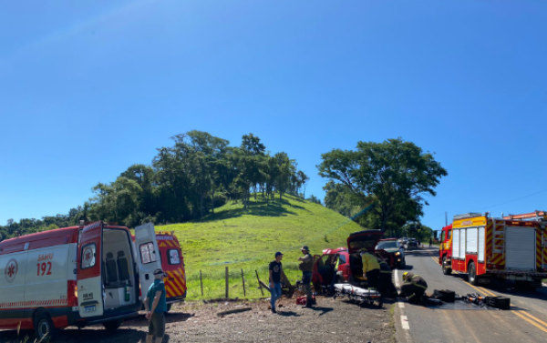 Saída de pista seguida de colisão em objeto fixo é registrada na SC-161