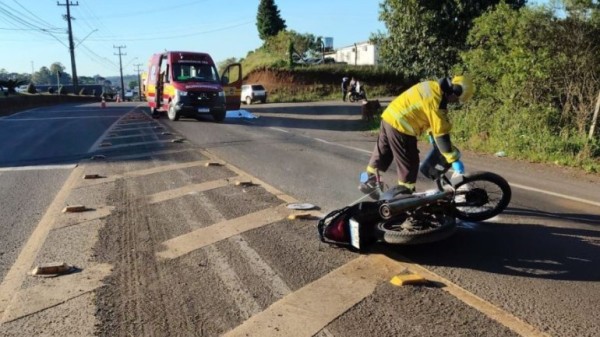 Motociclista morre em colisão com carro na SC-355