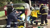 Colisão seguida de capotamento deixa homem gravemente ferido
