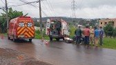 Passageiro de motocicleta fica ferido em colisão com camioneta na Cidade Norte