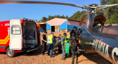 Adolescente é socorrido ao sofrer queda de 10 metros