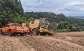 Princípio de incêndio em colheitadeira mobiliza bombeiros