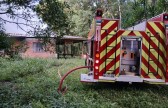 Casa de camping fica danificada após incêndio