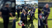 Helicóptero da Polícia Civil transfere paciente infartado de Dionísio Cerqueira para Xanxerê