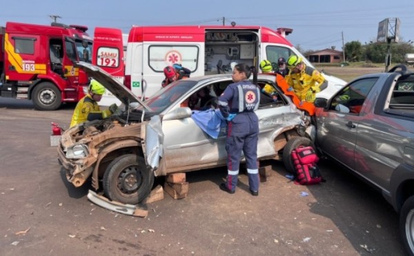 Idoso fica gravemente ferido em acidente na BR-282 em Chapecó
