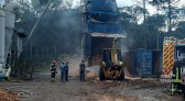 Incêndio é registrado em silo que armazenava maravalha no município