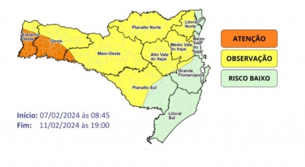 Defesa Civil atualiza e onda de calor deve persistir até domingo em SC