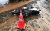 Motociclista fica ferido após colisão na BR-282