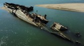 Seca revela navios alemães da 2ª Guerra Mundial no fundo do rio Danúbio, na Sérvia