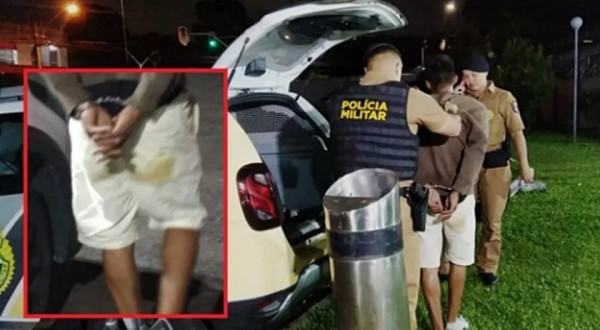 Após “saída” de Natal, homem rouba celular, é preso e se borra nas calças