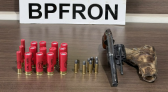 BPFRON prende homem e apreende arma e munições