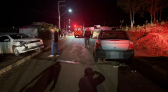 Colisão frontal entre dois carros deixa jovem ferida em SC