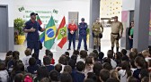 Policiais Militares e Bombeiros realizam palestra alusiva à semana do trânsito
