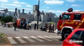 Colisão envolvendo carro e motocicleta deixa mulher ferida