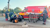 Militar fica gravemente ferido em colisão entre moto e carro