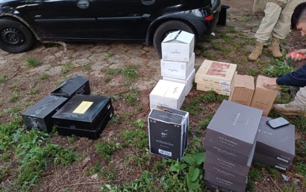 Garrafas de vinho argentino são apreendidas durante fiscalização