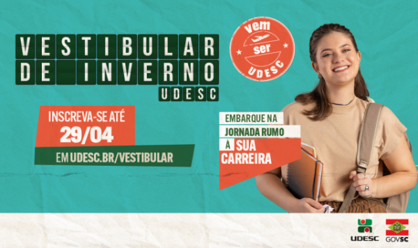 Inscrições do Vestibular de Inverno 2025 da Udesc encerram nesta terça-feira (29)